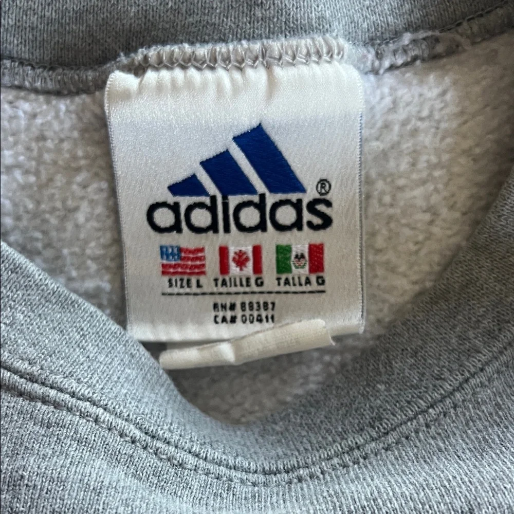adidas Gray Crewneck Pullover Sweatshirt